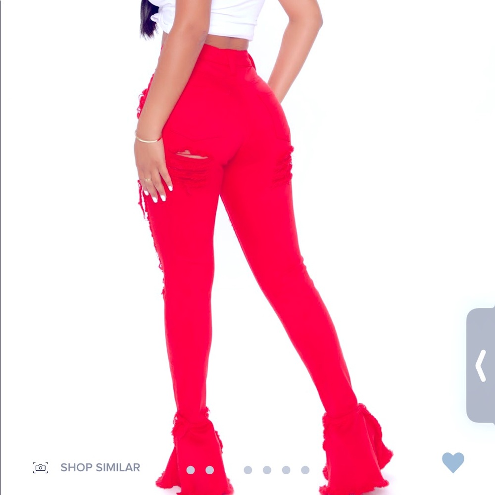 Baby Girl Stacked Jeans.
